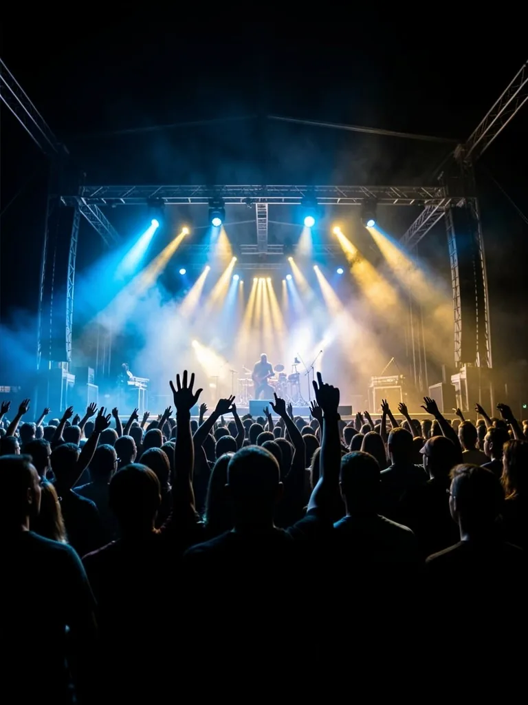Foule à un concert de rock