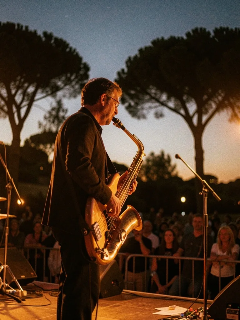 Musicien de jazz sur scène